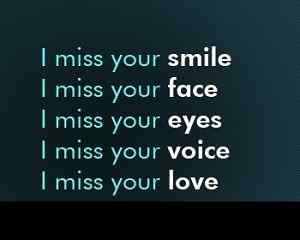 I miss you message English pic
