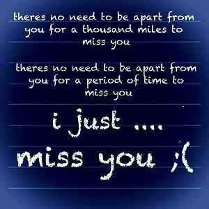 Miss you captions English quote