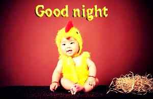 attractive pic of baby with good night