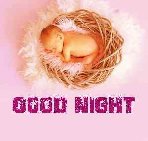 caption of good night with baby picture