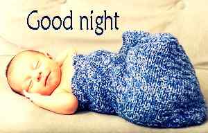 new baby seleping pic with good night caption