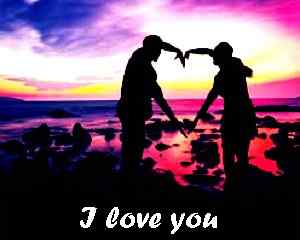 romantic couple image with caption of love